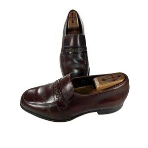 Florsheim Mens Vintage Size 8.5 EEE Slip On Brown Leather Loafers Dress Shoes